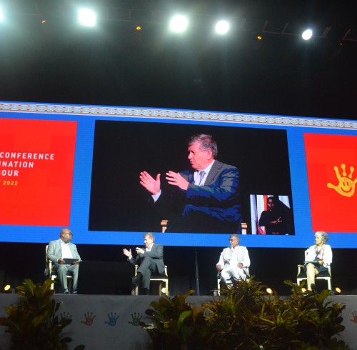 panelists on stage